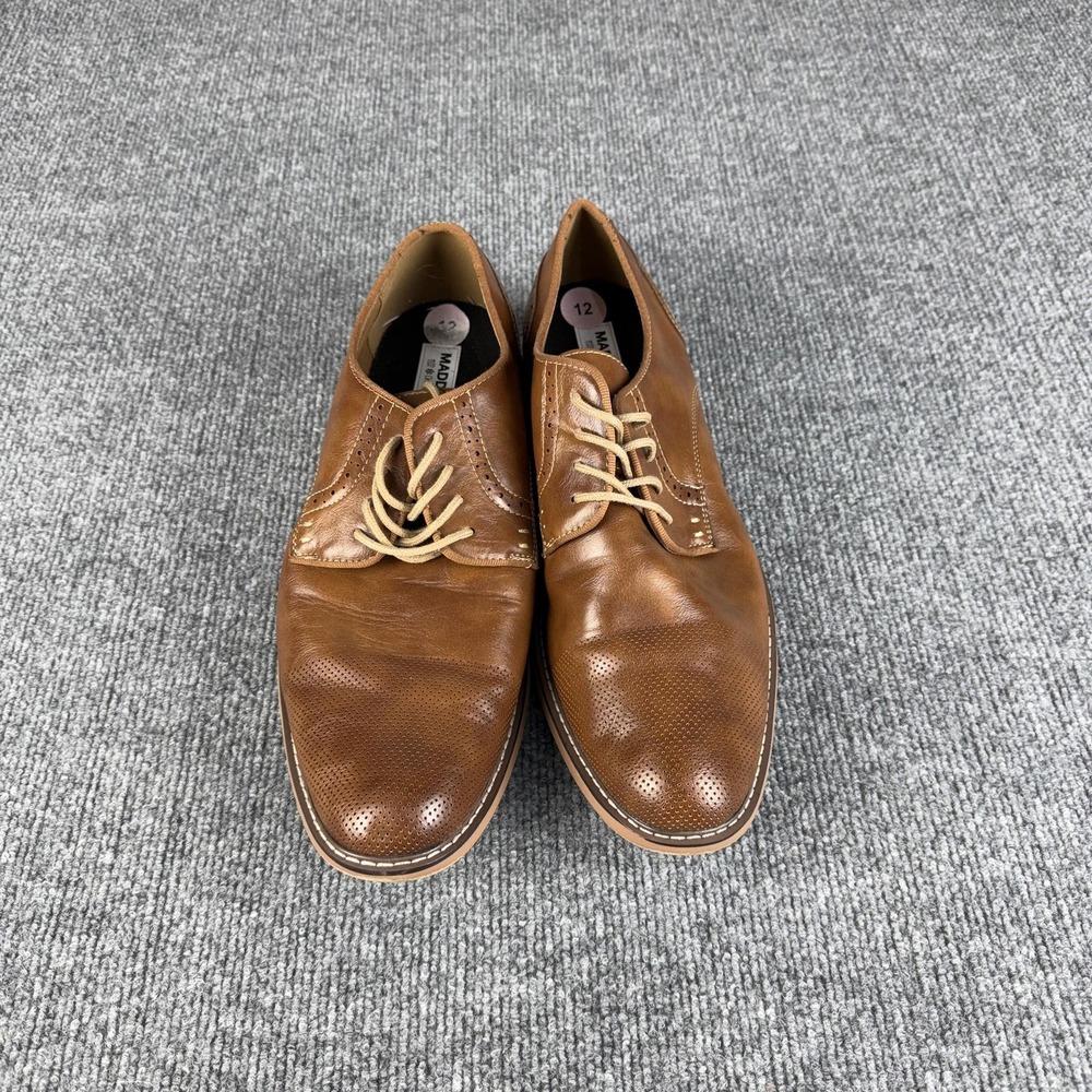 Madden Shoes Mens Size 12 Brown Ortholite Cap Toe Derby Dress Comfort Oxford